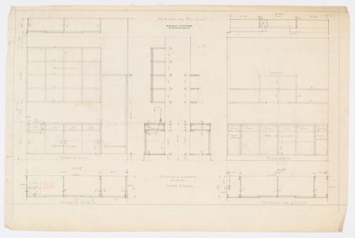 Détails des armoires,  Résidence Ernest Cormier, 1418 Avenue des Pins Ouest, Montréal, Canada (1929-1957)