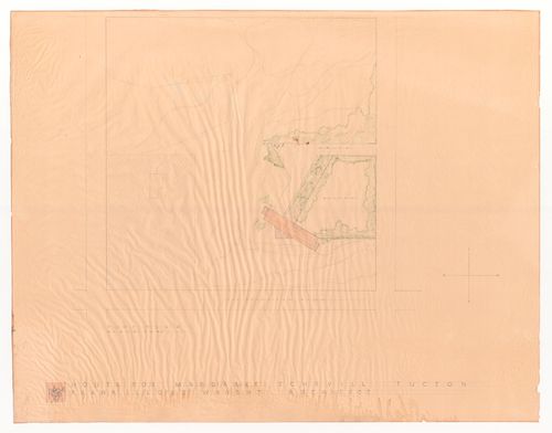 Presentation drawing of the site plan for Margaret Schevill House, Tucson, Arizona