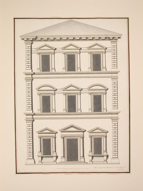 Elevation of the facade of the Giacomini Palace, Florence