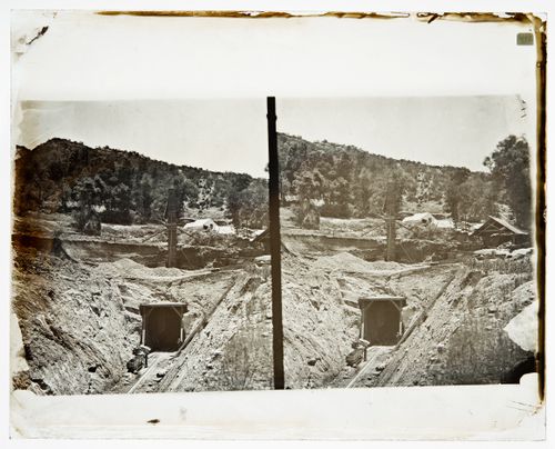 Stereograph of San Fernando Tunnel, Los Angeles County, California, United States of America