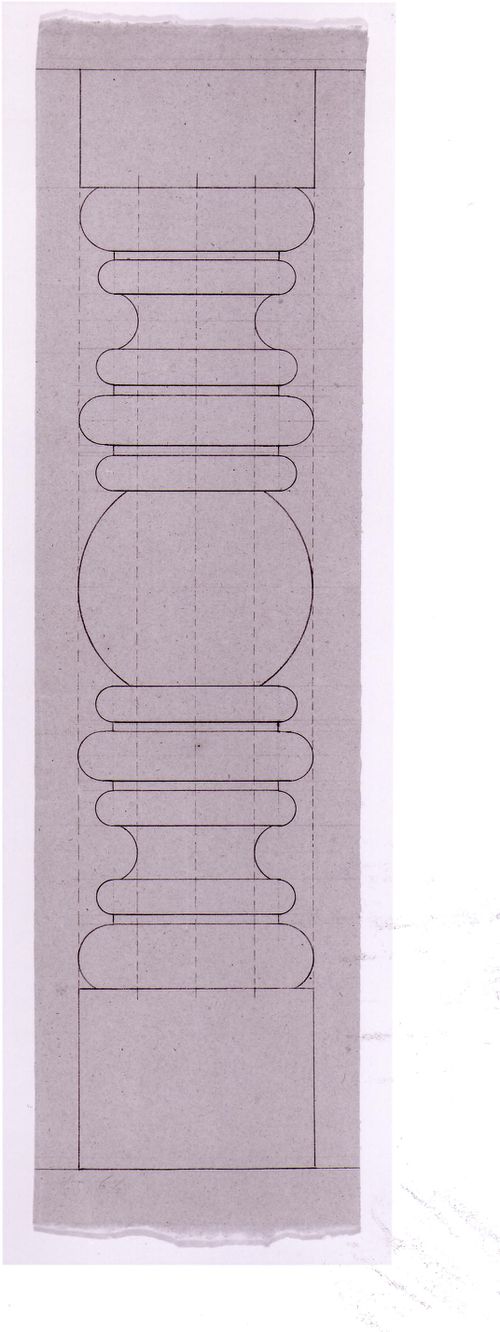 Elevation for a baluster for the tribune [?] for Notre-Dame de Montréal