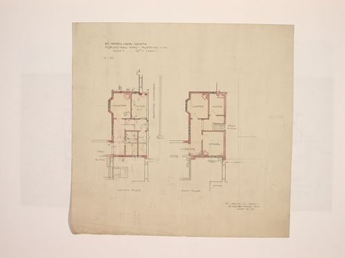 St. Peter's Home, Woking: Plans for the north portion of the new wing