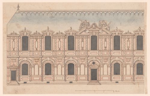 Elevation of a palace façade