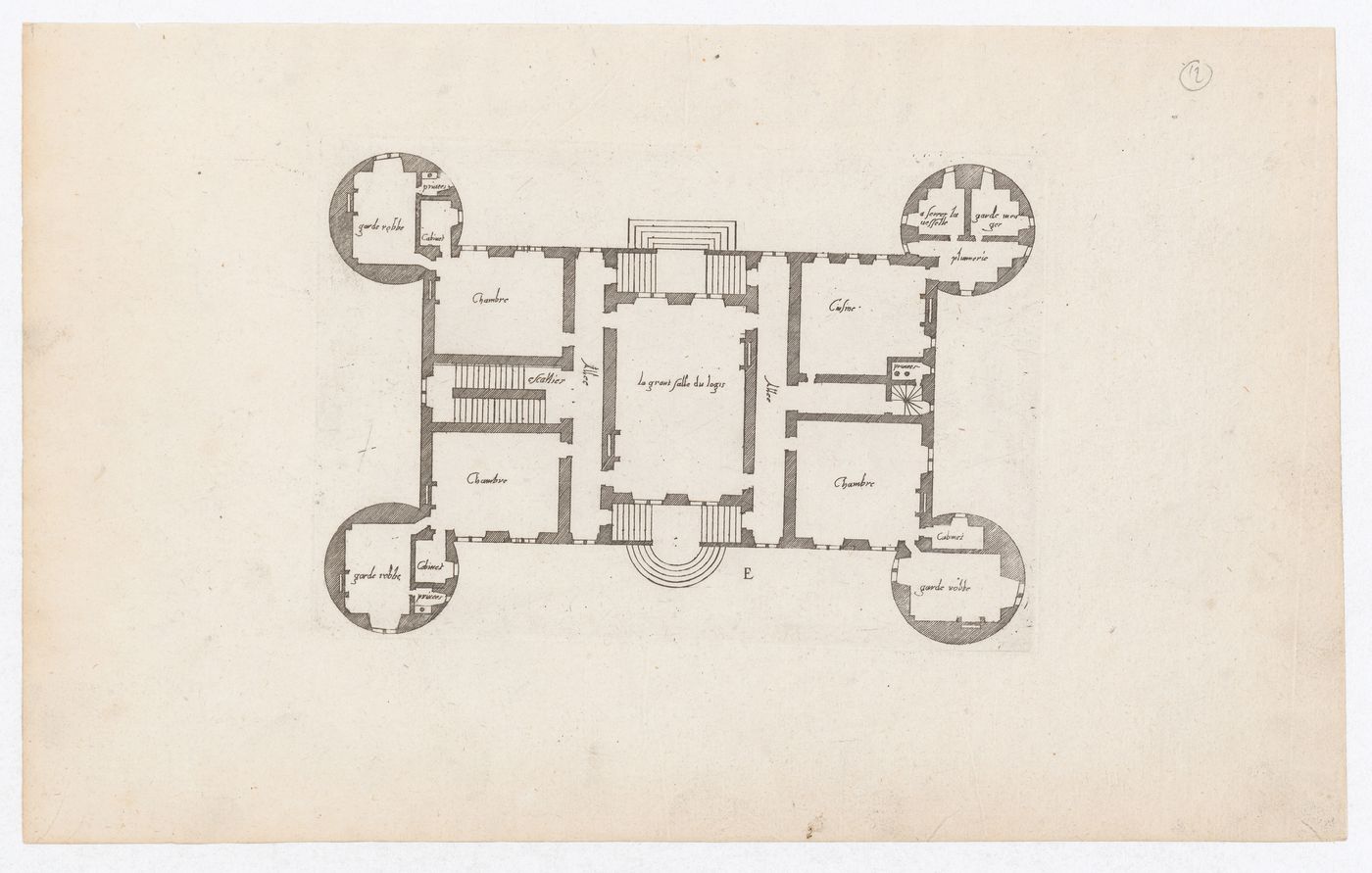 Plan for château E