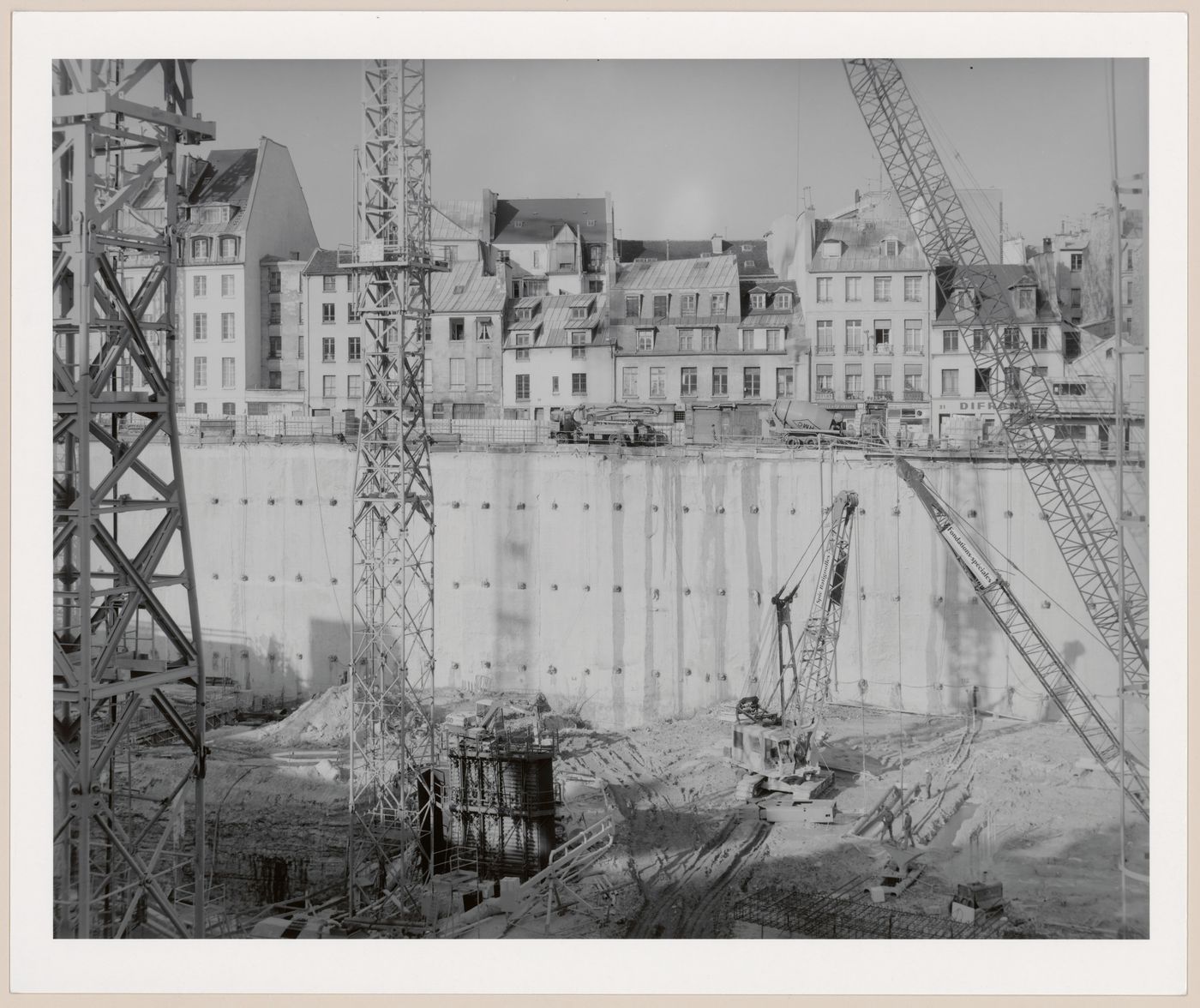 View of the construction of the Opéra Bastille, Paris, France