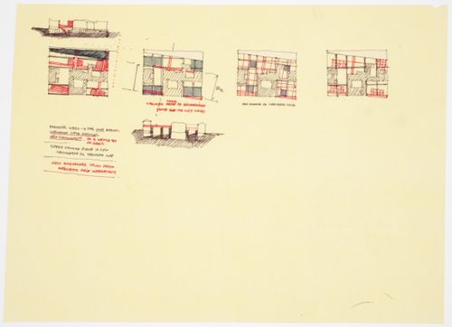 Conceptual drawings for IBA project, West Berlin (now Berlin), West Germany (now Germany)