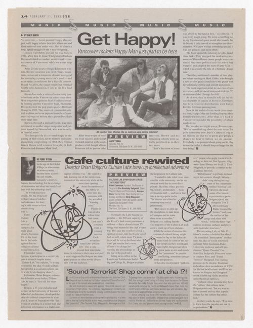 Article in Eye Weekly about Culture Lab
