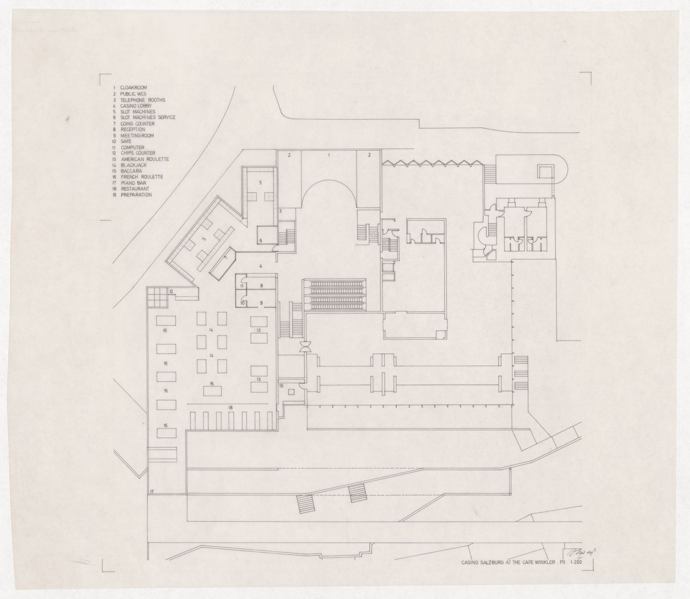 Plan for Ampliação do Casino e Restaurante Winkler, Salzburg, Austria