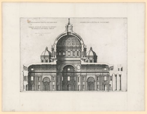 Section of Michelangelo's project for Basilica di San Pietro, Rome