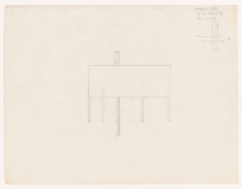 Sketch section for House VI, Cornwall, Connecticut