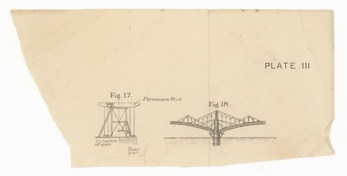 Two diagrams of elements of a bridge on a fragment of a printed page