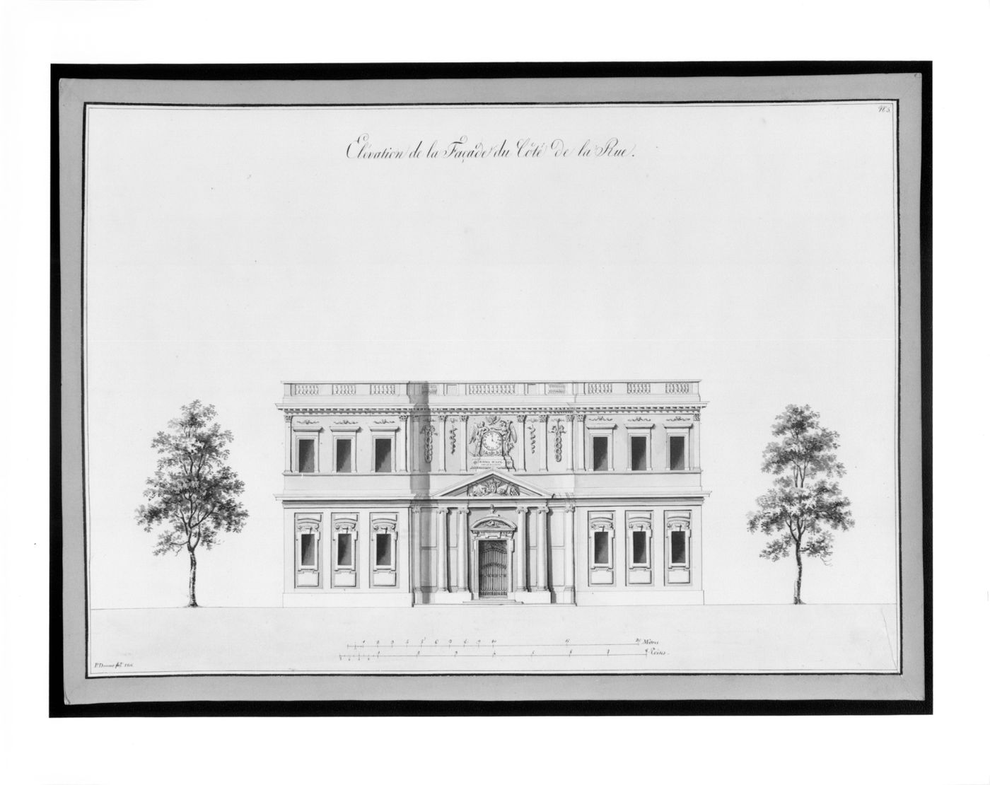 Drawing for the enlargement of the Baths at Aix-en-Savoie
