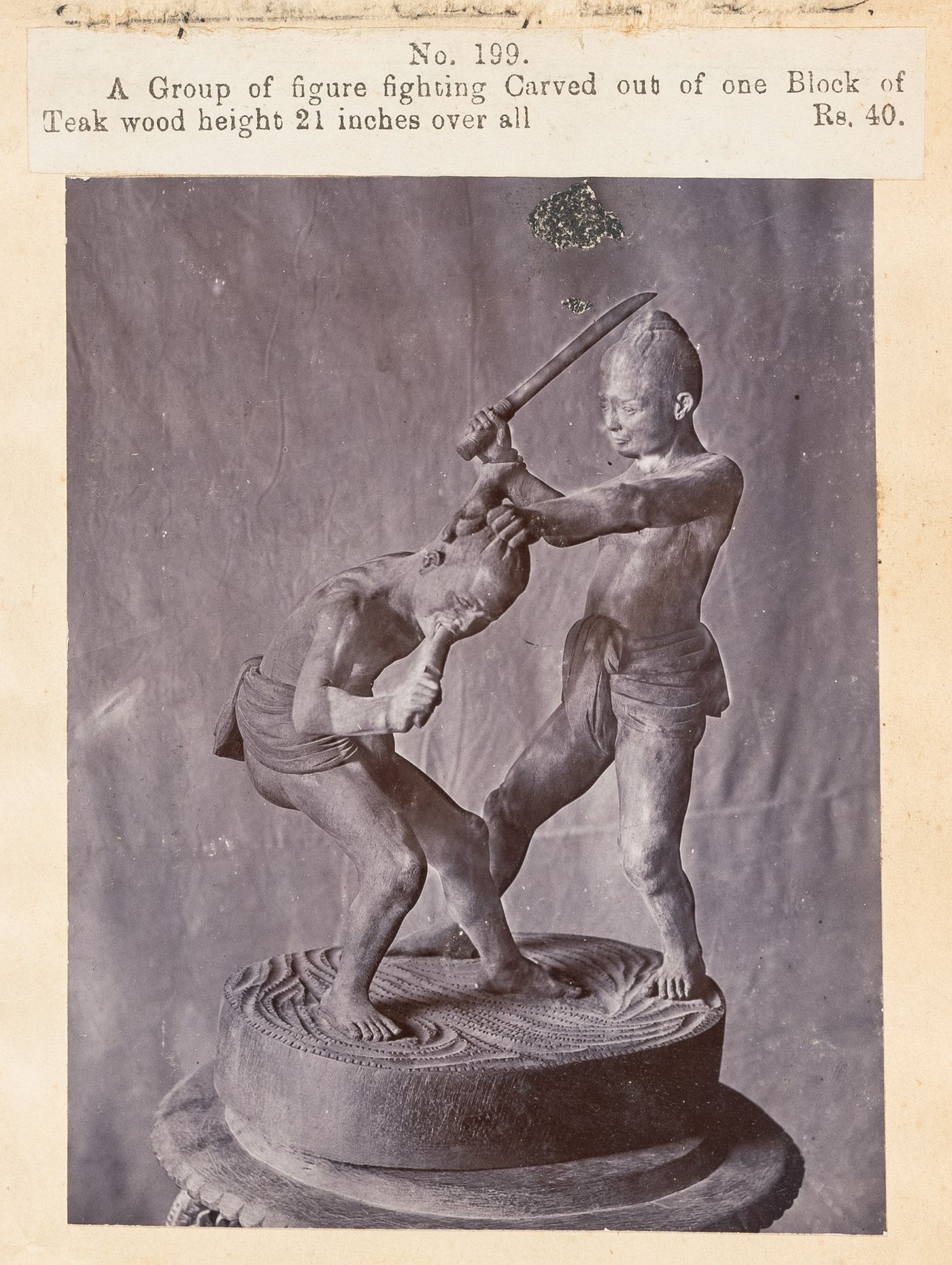 View of statues, F. Beato Limited, C Road, Mandalay, Burma (now Myanmar)