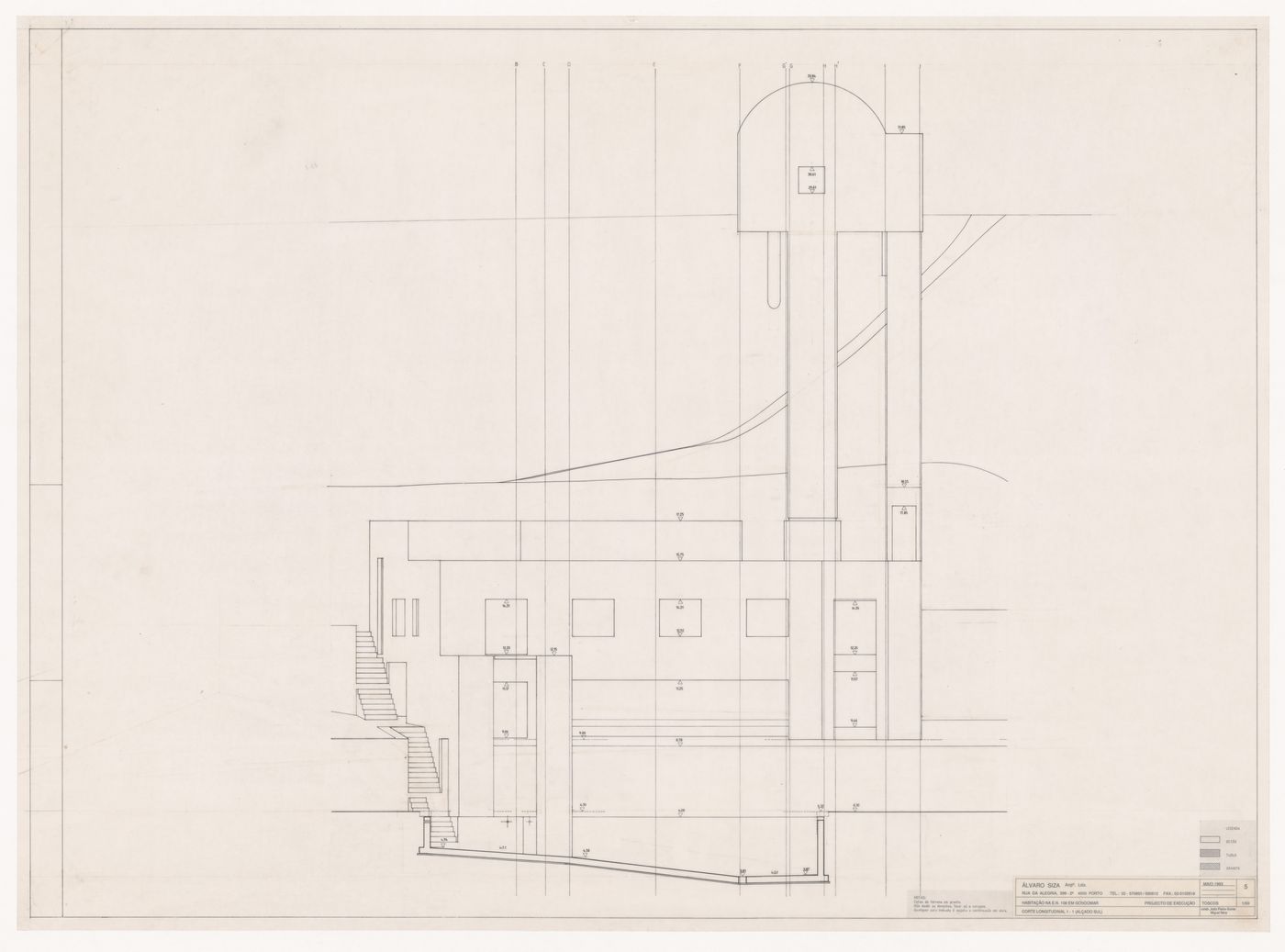 Section for Casa Mário Bahia [Mário Bahia house], Gondomar, Portugal