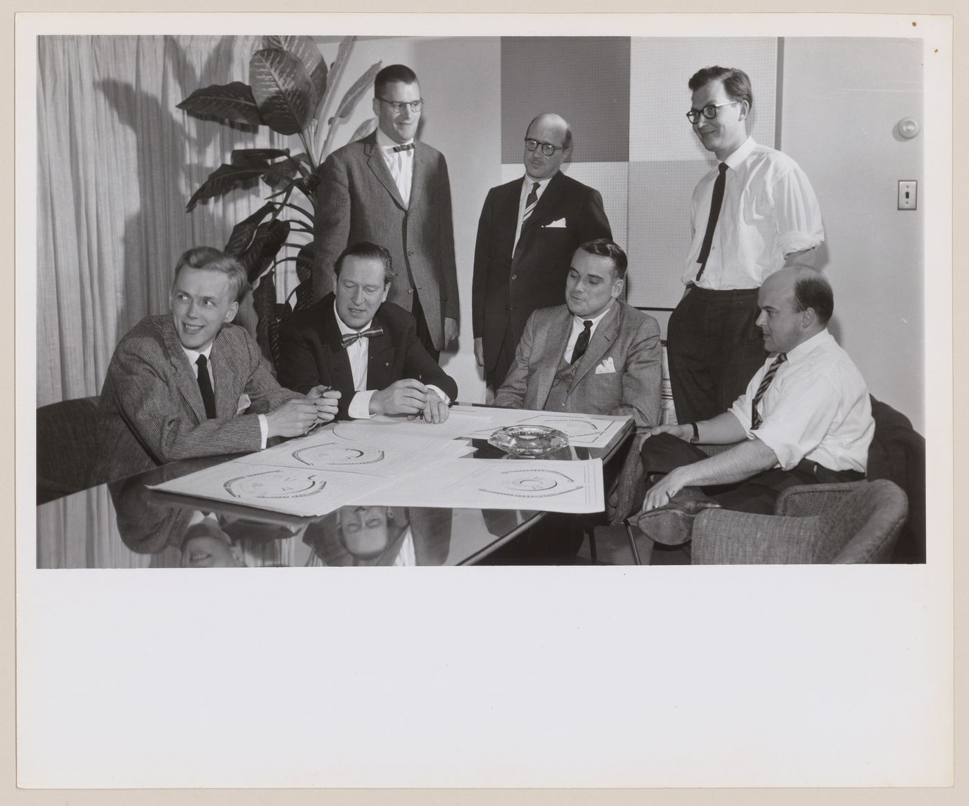 Parkin in group photograph of the Toronto City Hall Project team for May 1959 issue of the Canadian Architect