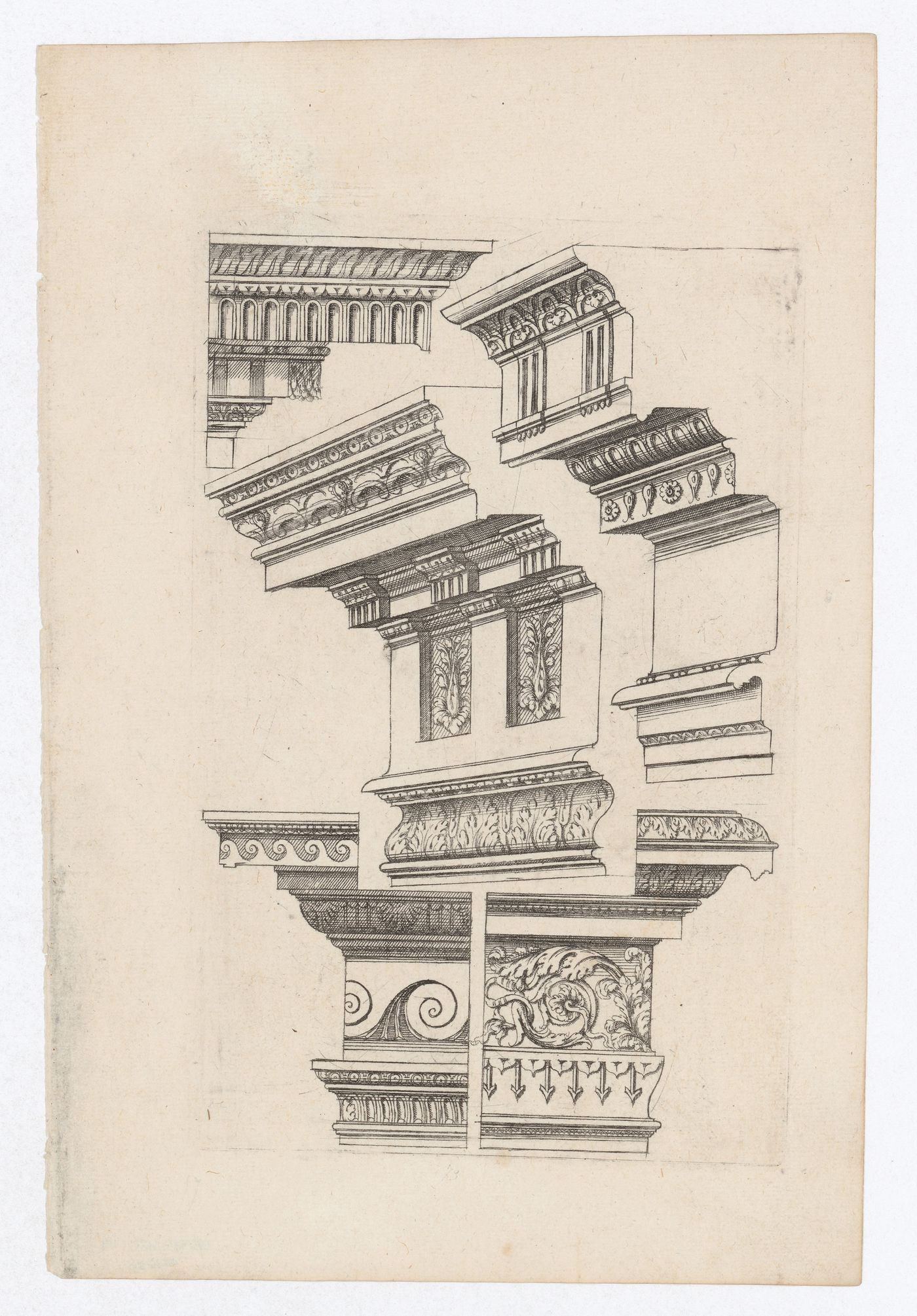 Designs for entablatures and cornice
