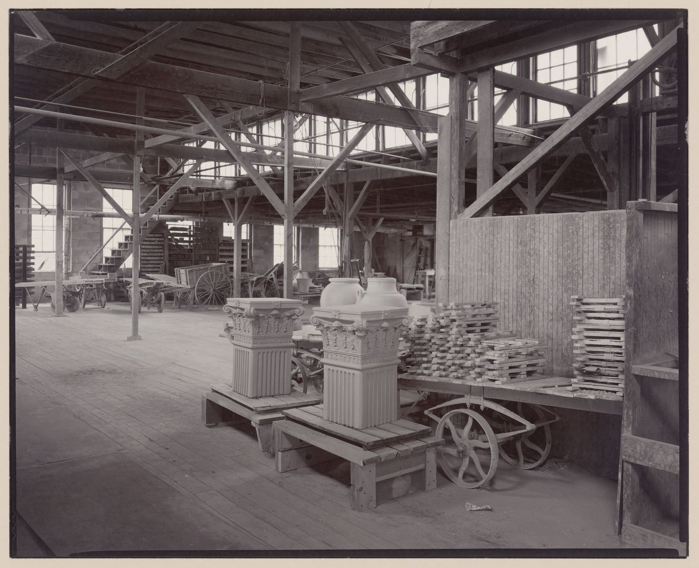 Interior view of terra-cotta factory, Lincoln, California