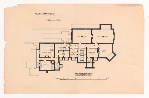 Fox Hill, House for Alfred Waterhouse, Reading: Basement plan
