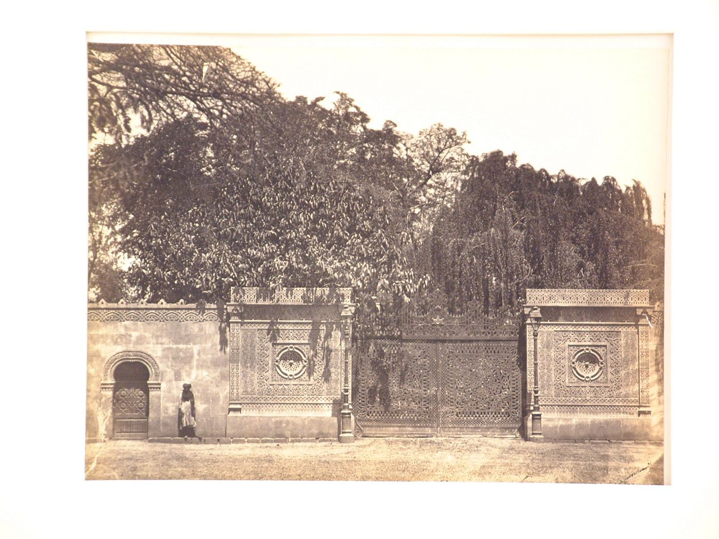 View of Egyptian street and estate gate