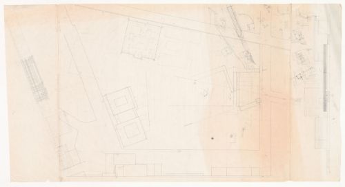 Plan with sketches for Monumento às vítimas da Gestapo [Monument to Gestapo victims], Prinz-Albrecht-Palais, Berlin, Germany