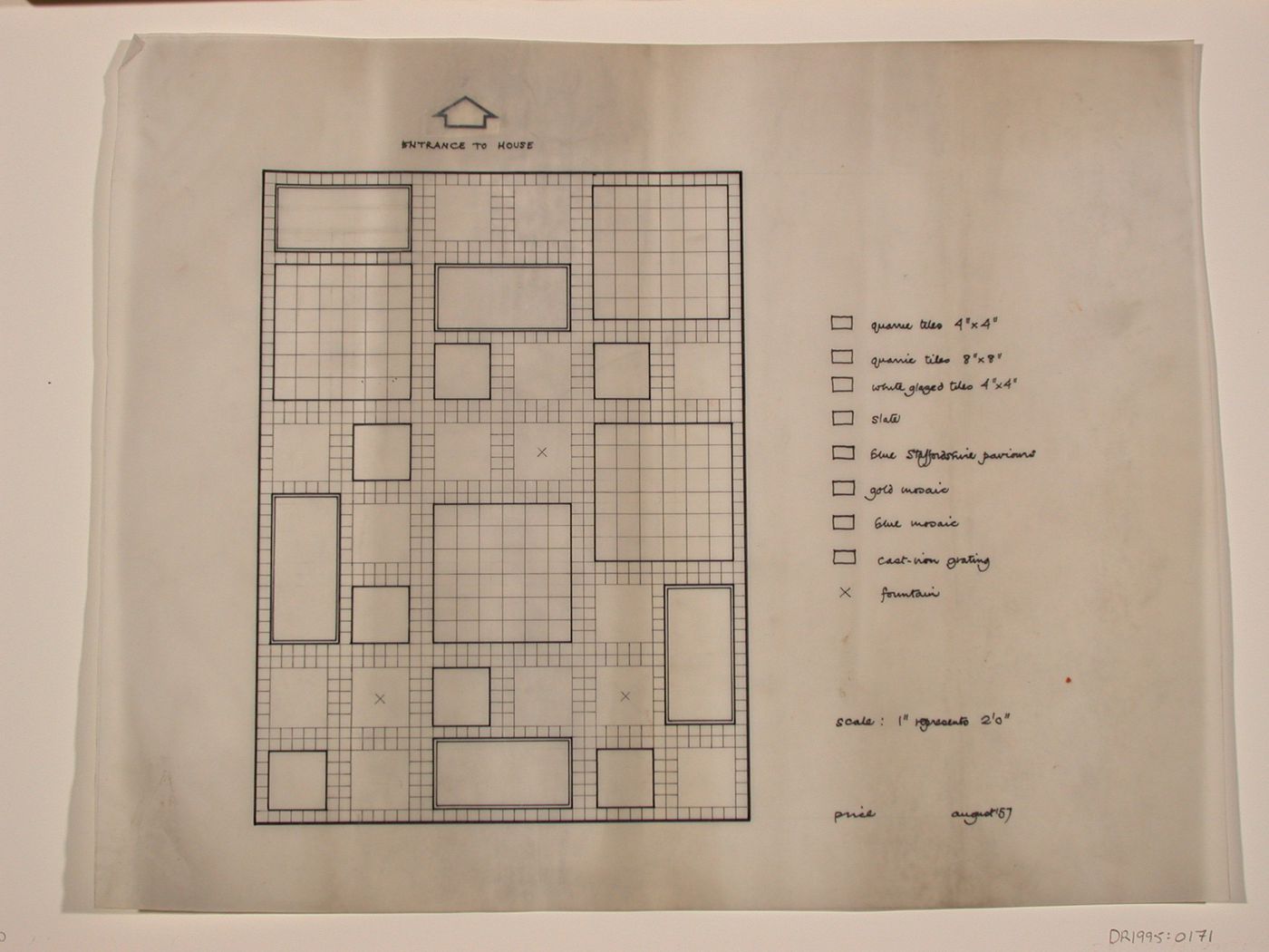 Newport Street water garden: Diagrammatic plan