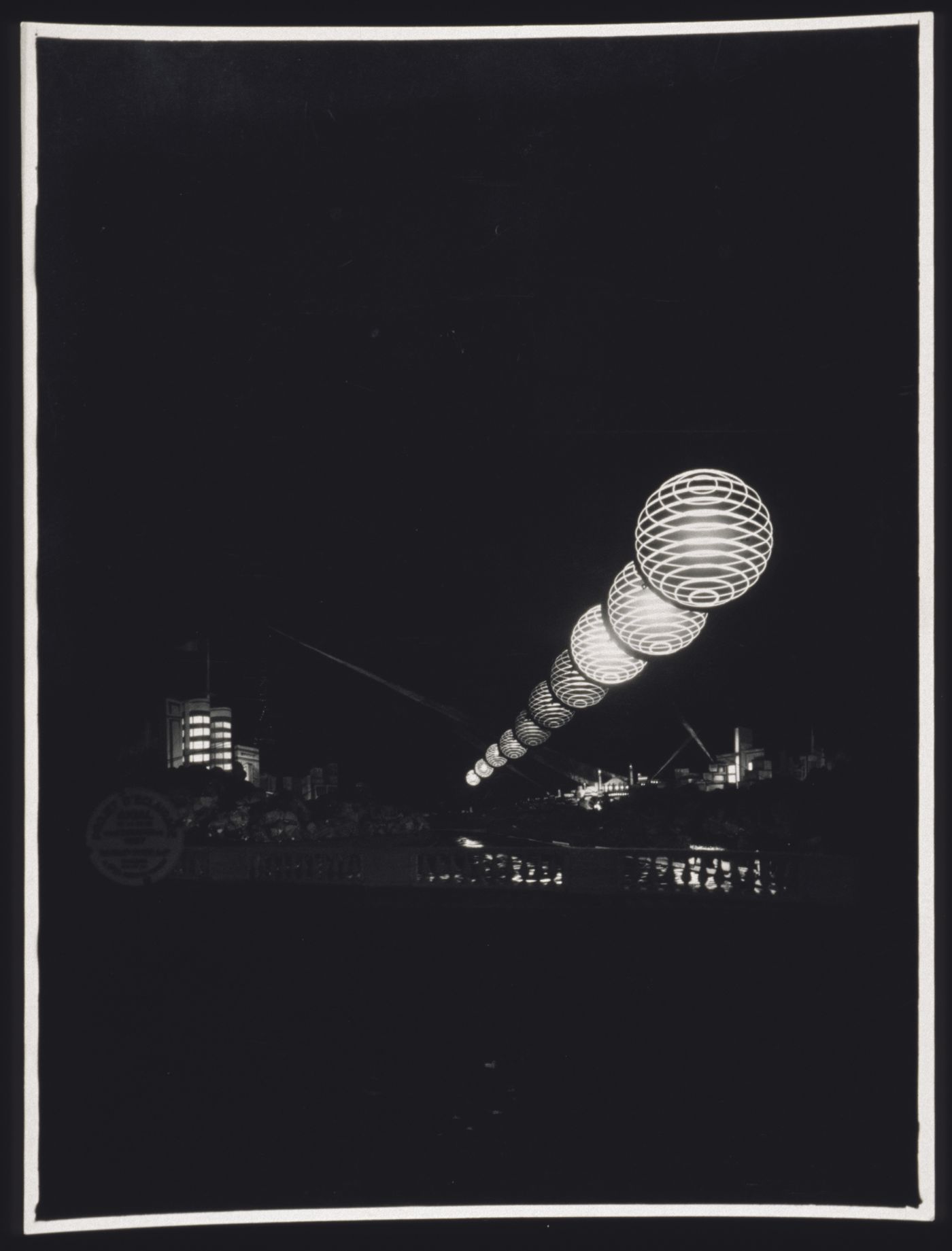 Lighting project on Seine river, 1937 World's Fair, Paris, France