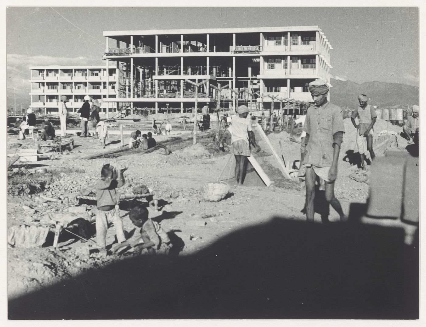 View of the City Centre under construction, Sector 17, Chandigarh, India