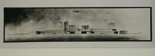 View of a drawing showing a project for an airport