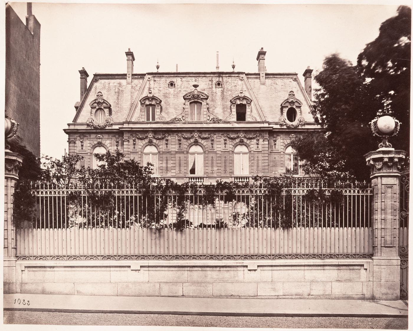 Plate from album ''Buildings, parks and streets of Paris, Versailles and environs, France''