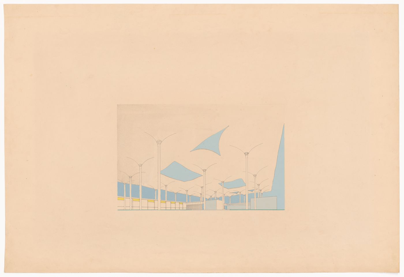 Perspective drawing for Tres hospitales en Corrientes, Corrientes, Argentina