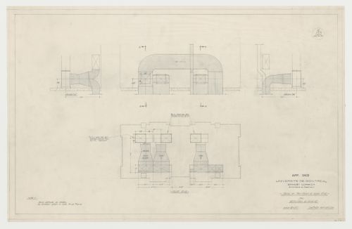 Détails de la salle de ventilation de l'aile G, Pavillon principal et campus, Université de Montréal, Montréal, Canada (1924-1947)