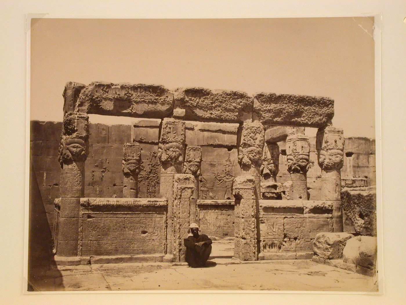 Interior archway and carvings, Temple of Tentyris, Dendera, Egypt