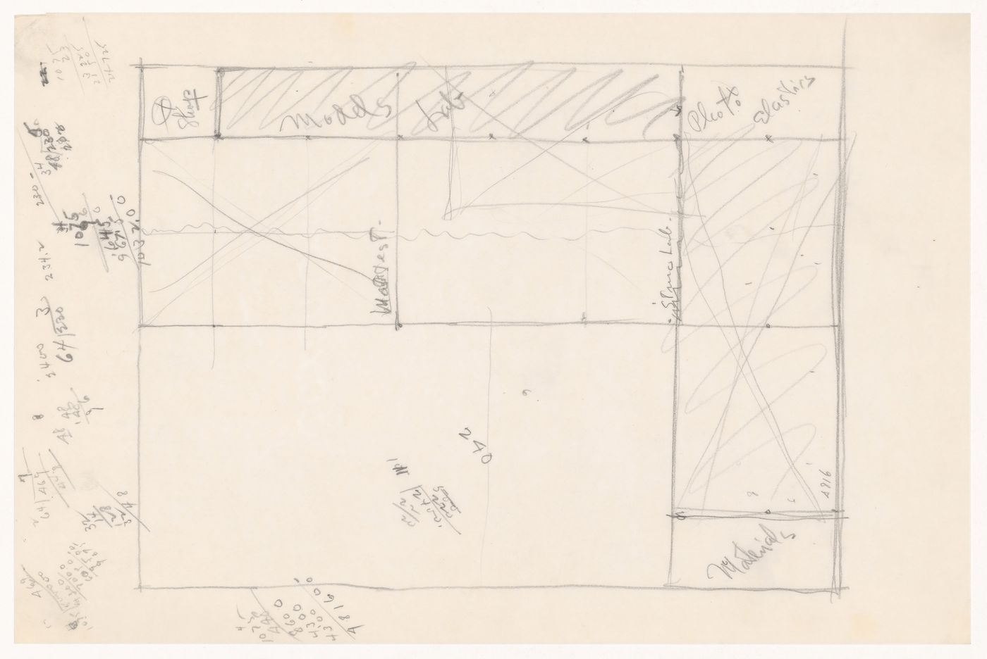 Sketch plan for a campus building for Illinois Institute of Technology