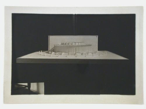 Photograph of a model for a Red Army Theater, Moscow
