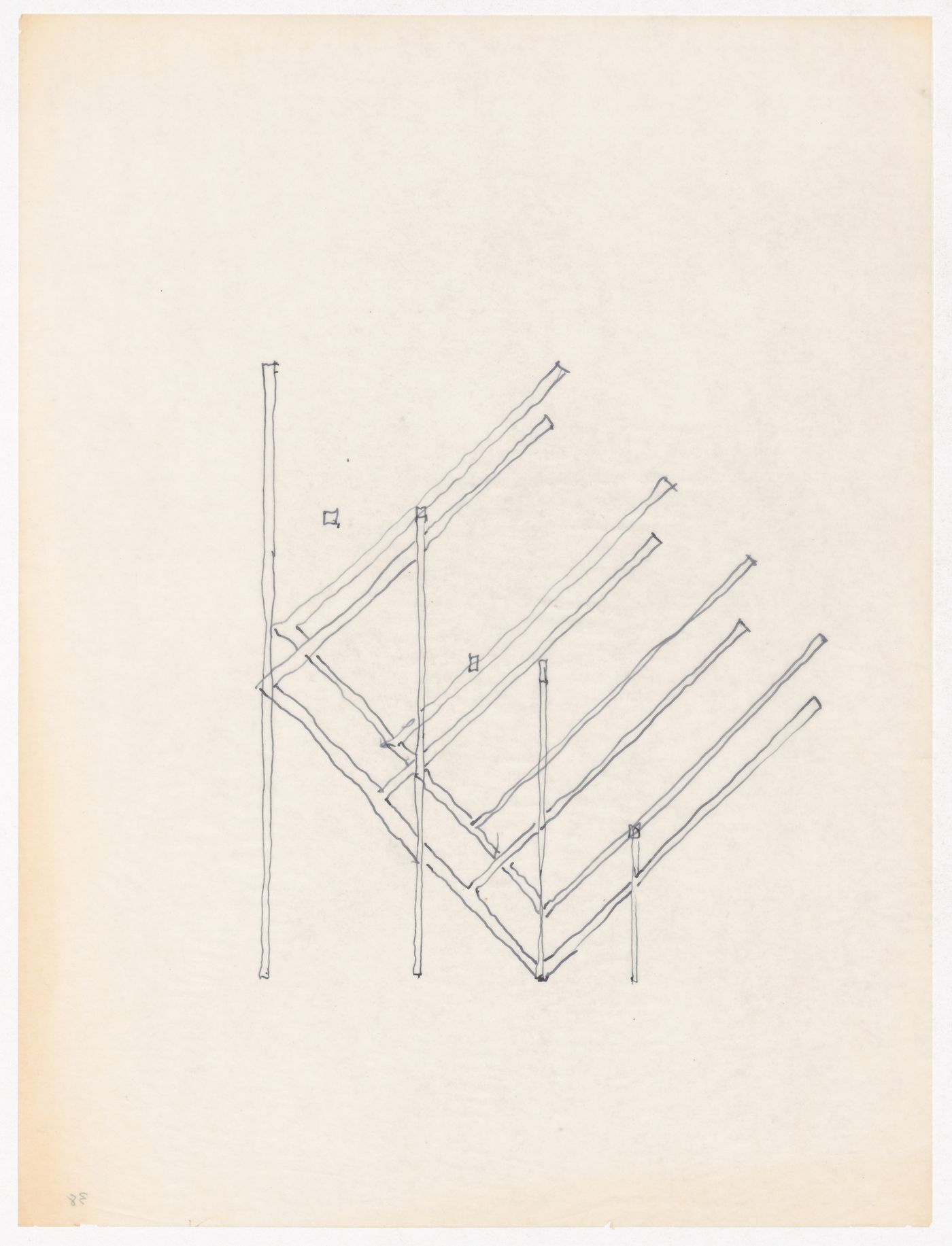Sketch for House III (Miller House), Lakeville, Connecticut