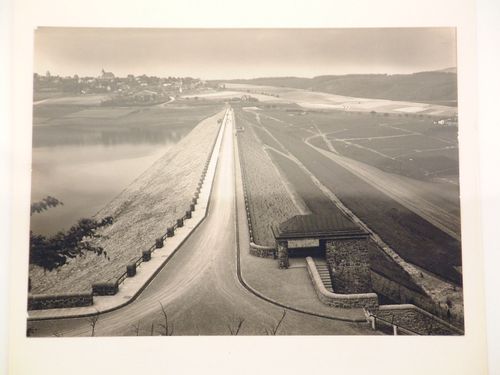 Aerial view of a gate toll and road