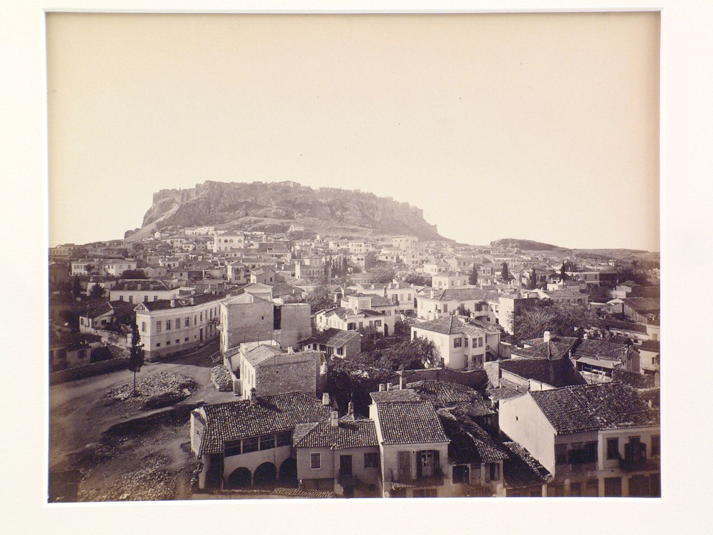 View of the Acropolis from the Cathedral tower, including New Athens and Mars Hillat, Athens
