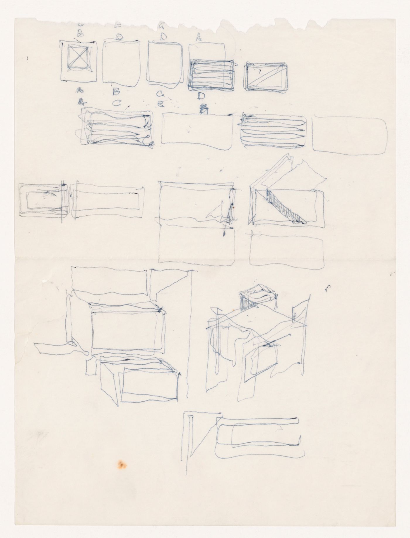 Sketches for House VI, Cornwall, Connecticut