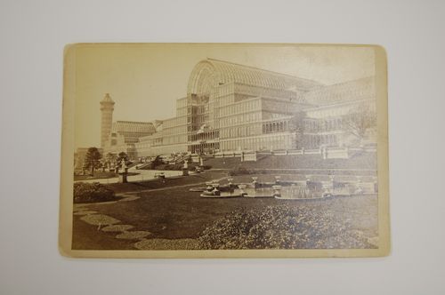 Exterior view of the Crystal Palace from the Gardens: Crystal Palace, Sydenham