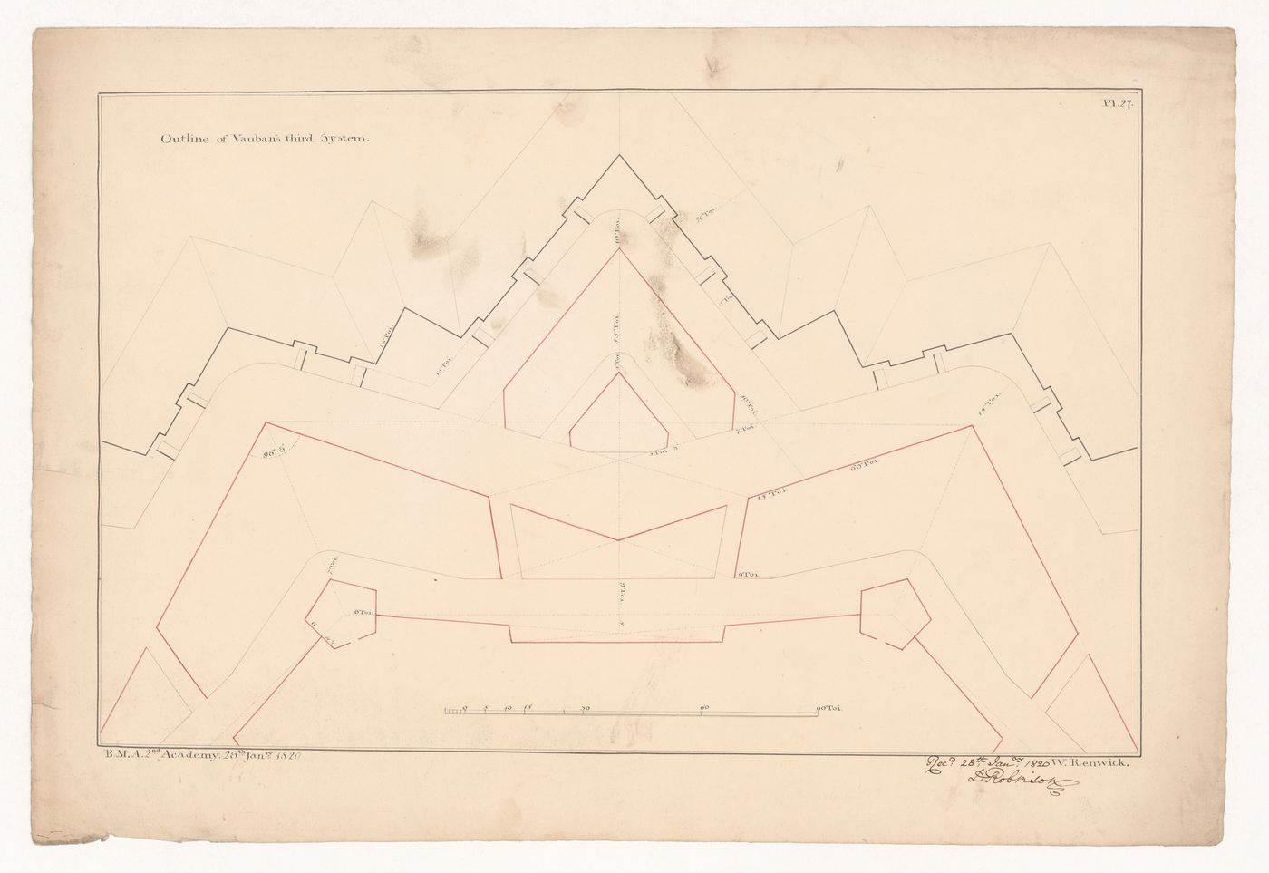 Fortifications, Royal Military Academy, England