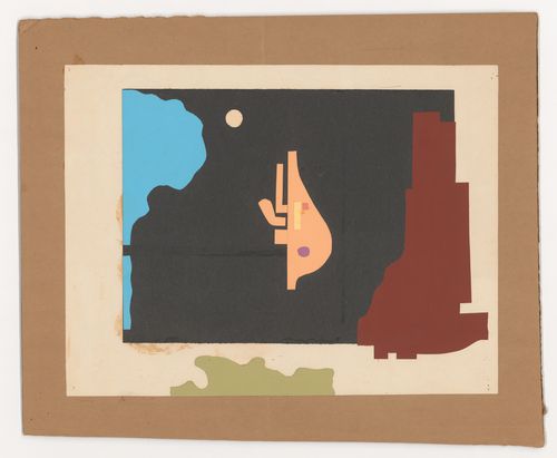 Collaged site plan for Wall House