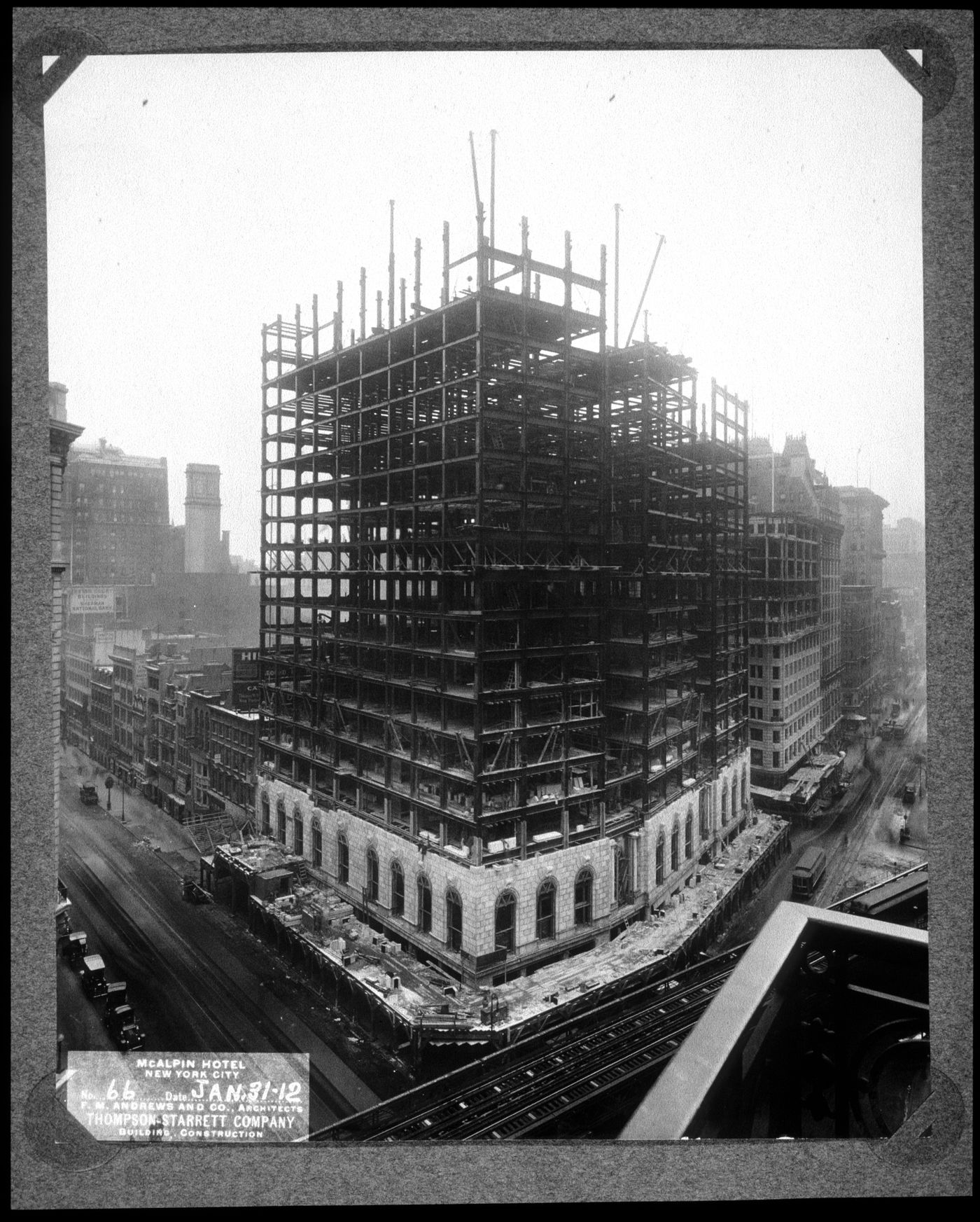 Plate from album ''Hotel McAlpin, New York City 1911-12''