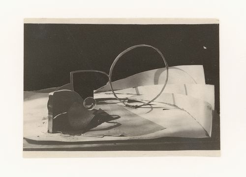 Photograph of a student model by Mikhailova on the topic "Deep Space with Strongly Emphasized Foreground" for the "Space" course at the Vkhutemas (Higher State Artistic Technical Studios), Moscow