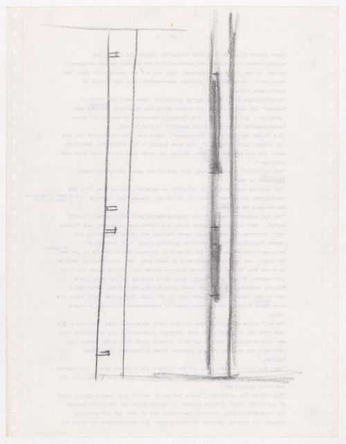 Sketch elevations for the E columns for the E,D,E,N, Pavilion, Rheinfelden, Switzerland