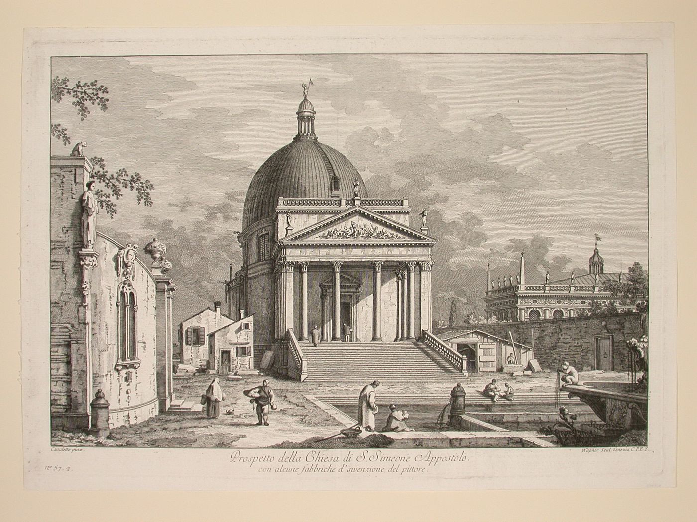 A view of the church of St. Simeone Piccolo, Venice