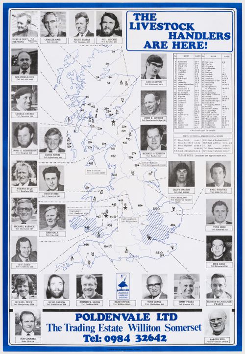 Poster advertising livestock handling shows, from the project file "Westpen"