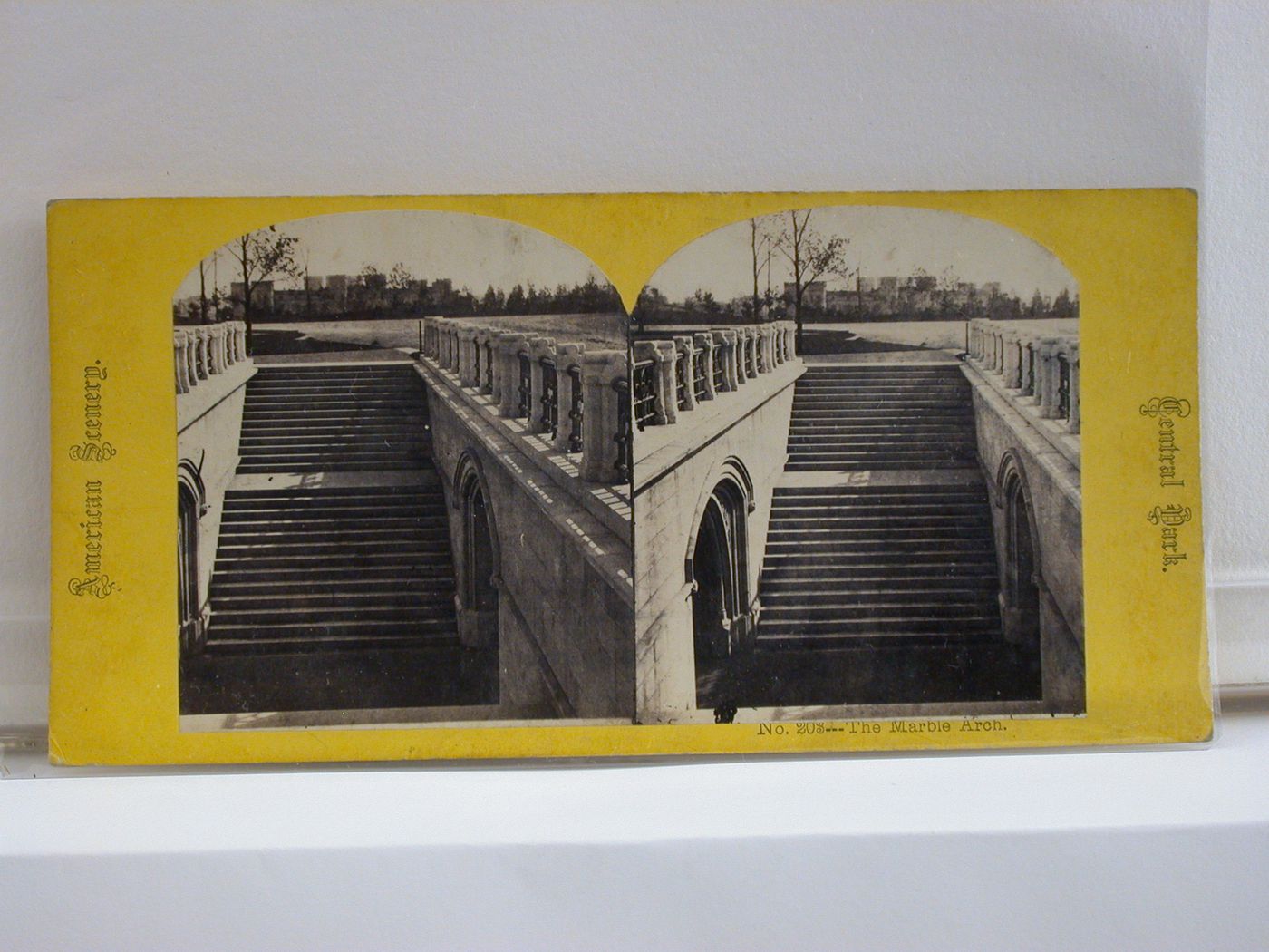 View of the Marble Arch, Central Park, New York City