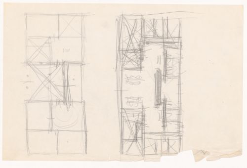 Sketch plans for a campus building for Illinois Institute of Technology