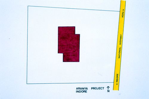 Site planning for Aranya township in Indore, India, used for the Human Settlement Training Package "Package 2: Affordable Urban Design"