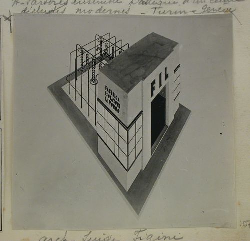 Pavillon d'exposition. Italie. Luigi Figini, architecte à Milan